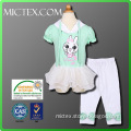 t shirt and skirt girls cotton kids suit OEM OEKO-TEX